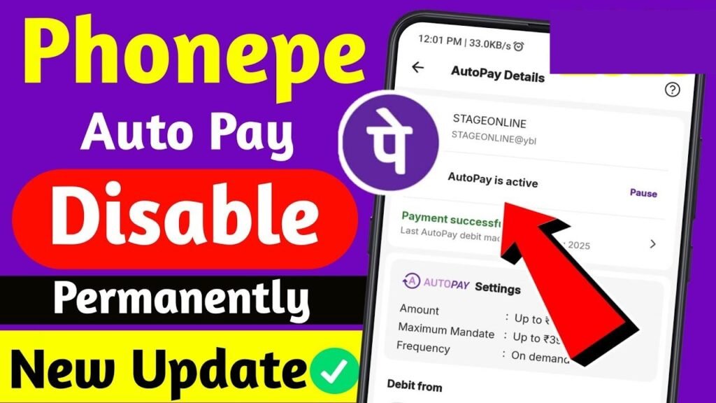 how to stop autopay in phonepe, how to turn off autopay in phonepe